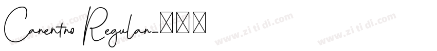 Carentro Regular字体转换